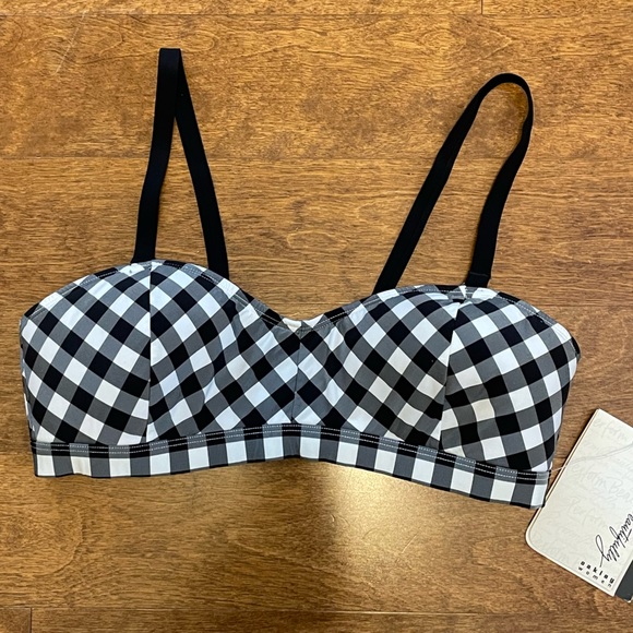New Oakley Checkered Bikini Top M - Picture 5 of 7